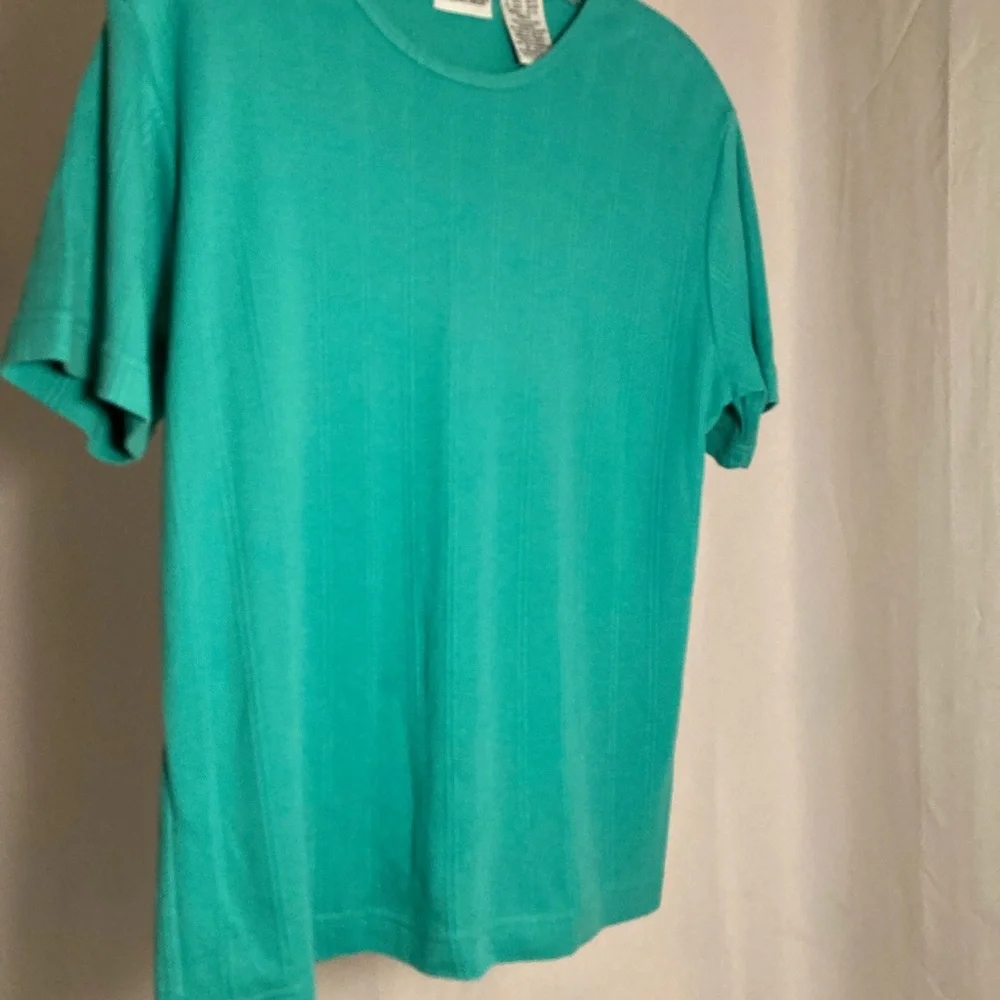 Cabin creek short sleeve small green blouse